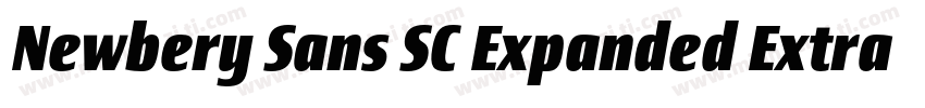 Newbery Sans SC Expanded ExtraBold字体转换